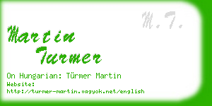martin turmer business card