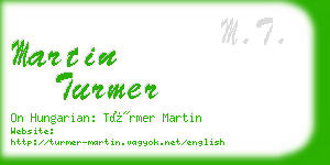 martin turmer business card